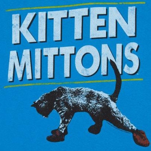 Blue Kitten Mittons Always Sunny Cat T Shirt XS - Picture 2 of 4
